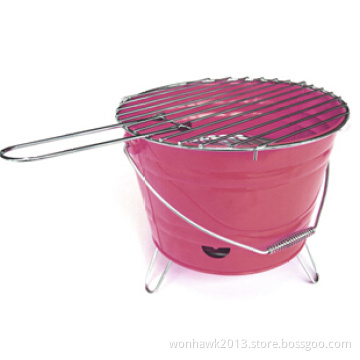10 Inch Roundness Charcoal BBQ Grill with Red Color
